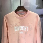 Givenchy Paris Destroyed Sweatshirt Pink