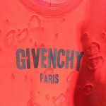 Givenchy Paris Destroyed Sweatshirt Red