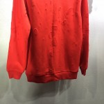 Givenchy Paris Destroyed Sweatshirt Red