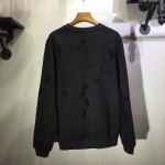 Givenchy Paris Destroyed Sweatshirt Black with Red