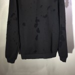 Givenchy Paris Destroyed Sweatshirt Black with Red