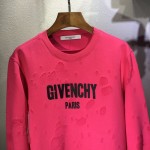 Givenchy Paris Destroyed Sweatshirt Rose