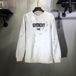 Givenchy Paris Destroyed Sweatshirt White