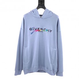 Givenchy signature hoodie blue