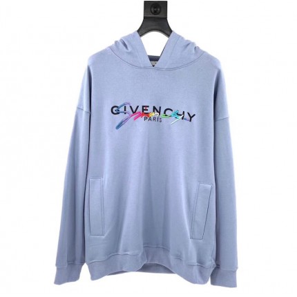 Givenchy signature hoodie blue