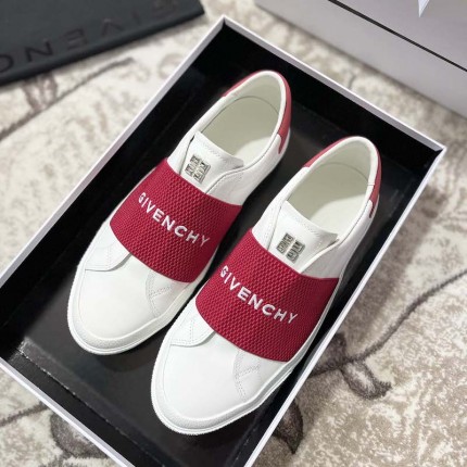 City Sport sneakers in leather with GIVENCHY strap white / red