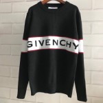 Givenchy Logo Intarsia Wool Sweater Black