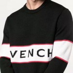 Givenchy Logo Intarsia Wool Sweater Black