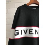 Givenchy Logo Intarsia Wool Sweater Black