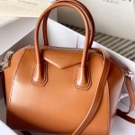 Givenchy Mini Antigona bag in Box leather Tan