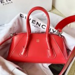 Givenchy Mini Antigona Stretch bag in Box leather Red