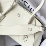 Givenchy Mini Antigona Stretch bag in Box leather White