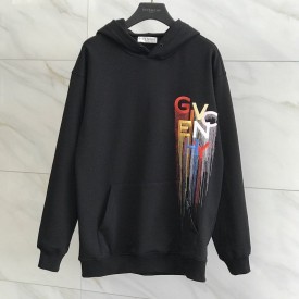 Givenchy Multicolored Embroidered Hoodie Black