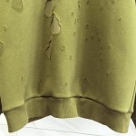 Givenchy Paris Destroyed Hoodie Green