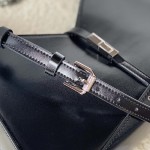 Givenchy Small Cut Out bag in Box leather with chain Black