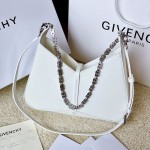 Givenchy Small Cut Out bag in Box leather with chain White