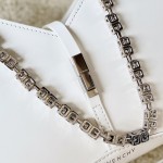 Givenchy Small Cut Out bag in Box leather with chain White