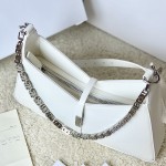 Givenchy Small Cut Out bag in Box leather with chain White