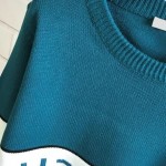 Givenchy Logo Intarsia Wool Sweater Blue