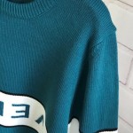 Givenchy Logo Intarsia Wool Sweater Blue