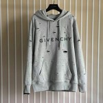 Givenchy hoodie in fleece with destroyed effect Grey