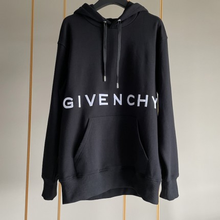 Givenchy 4G Embroidered Oversized Hoodies Black