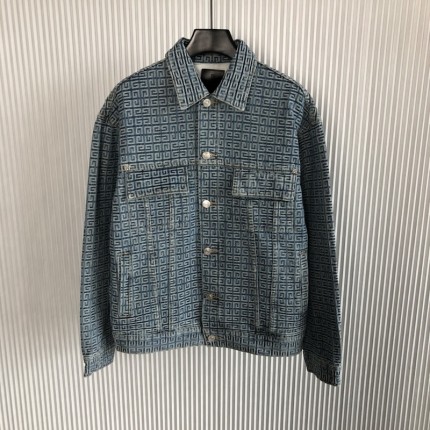 Givenchy 4G monogram denim jacket Blue