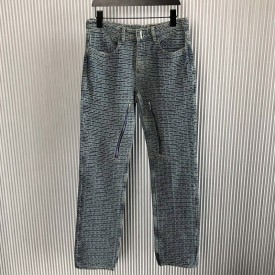 Givenchy  Jeans in 4G denim with zips Blue