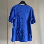 Givenchy Archetype oversized t-shirt with destroyed effect Blue