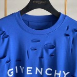 Givenchy Archetype oversized t-shirt with destroyed effect Blue