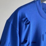 Givenchy Archetype oversized t-shirt with destroyed effect Blue