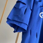 Givenchy Archetype oversized t-shirt with destroyed effect Blue