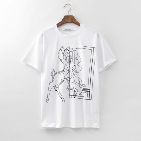 Givenchy Bambi Printed Oversized T shirt White