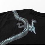 Givenchy Dragon Totem Printed Oversized T shirt Black