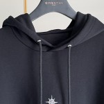 Givenchy Oversized hoodie with metallic embroideries Black