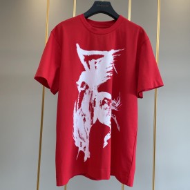 Givenchy Gothic Oversized T shirt Red