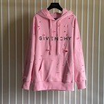 Givenchy hoodie in fleece with destroyed effect Pink