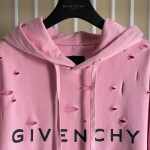 Givenchy hoodie in fleece with destroyed effect Pink