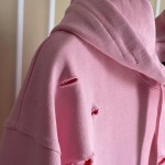 Givenchy hoodie in fleece with destroyed effect Pink