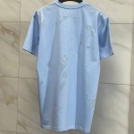 Givenchy Paris Destroyed Oversized T shirt Blue