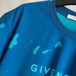 Givenchy Paris Destroyed Oversized T shirt Jean Blue