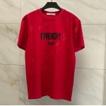 Givenchy Paris Destroyed Oversized T shirt Red