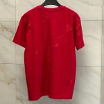 Givenchy Paris Destroyed Oversized T shirt Red