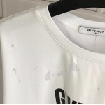 Givenchy Paris Destroyed Oversized T shirt White