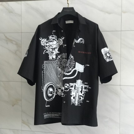 Givenchy Schematics Shirt in cotton Black