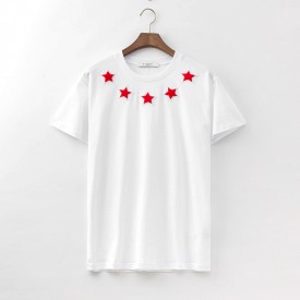 Givenchy vintage stars around t shirt white with red