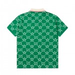 Gucci GG and stars stretch cotton polo Green