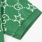 Gucci GG and stars stretch cotton polo Green