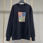 Givenchy Slim Fit Sweatshirt in Jersey with 4G Sun Print Black