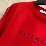 Givenchy Blurred Givenchy Paris Oversized T shirt Red